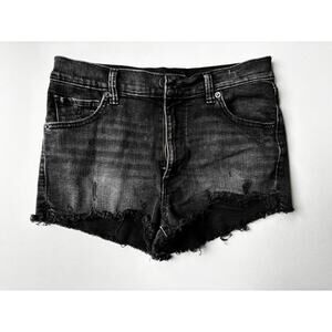 Lucky Brand Black Distressed Jean Shorts Size 4 / 27
